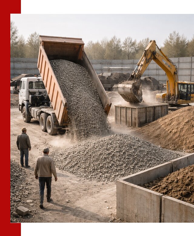 Доставка нерудных материалов с погрузкой и разгрузкой в Выборге