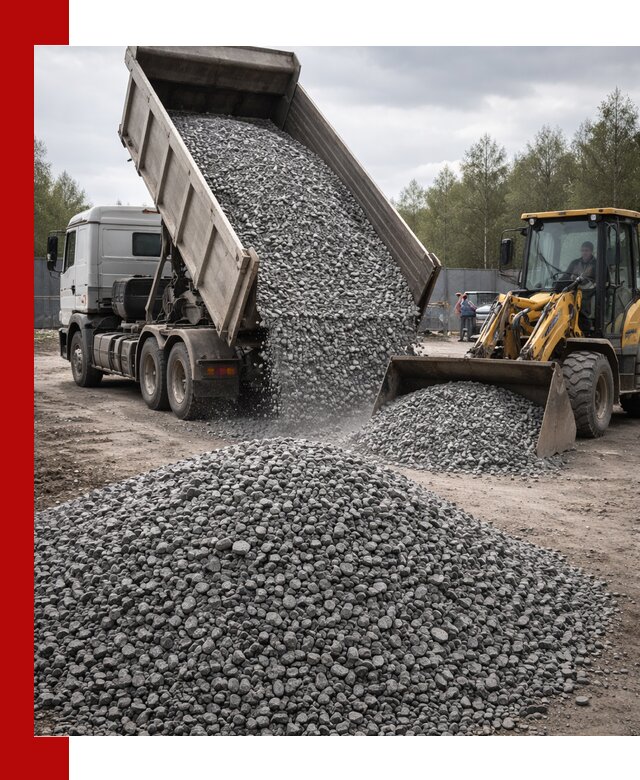 Доставка и продажа щебня гранитного в Выборге