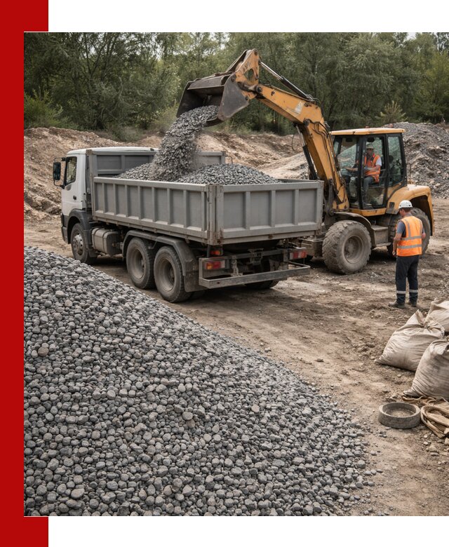 Доставка гравийного щебня в Выборге оптом и в розницу