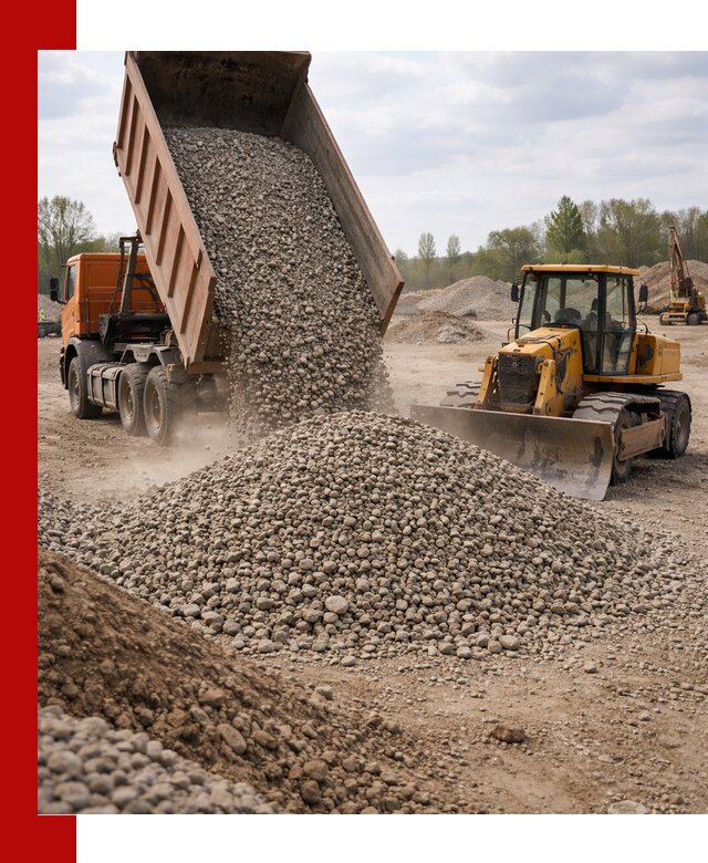 Доставка гравийного щебня фракции 40-70 в Выборге