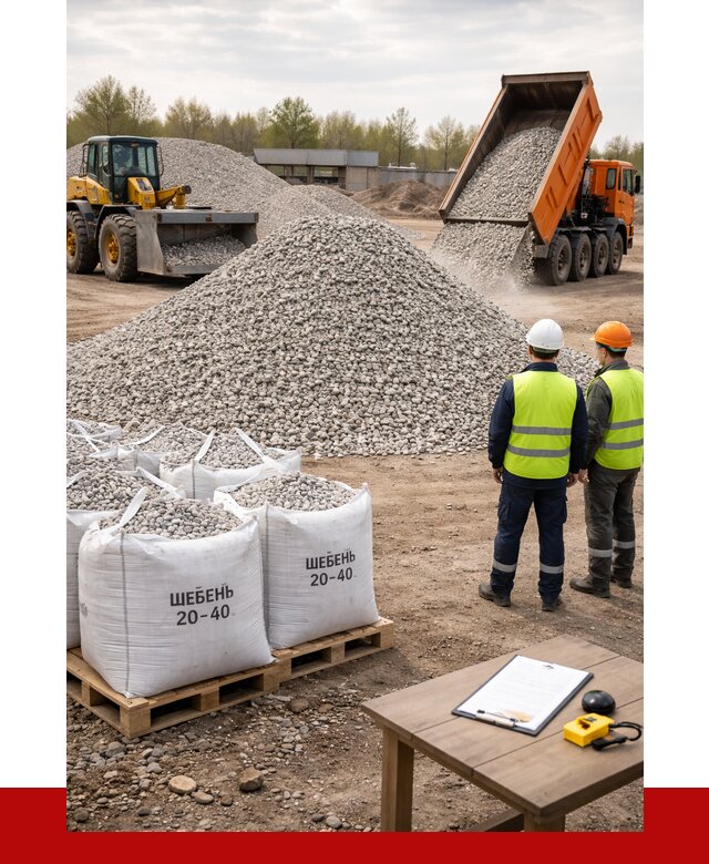 Известняковый щебень 20-40 в Выборге от 2146 р. ПРОНЕРУДВбр