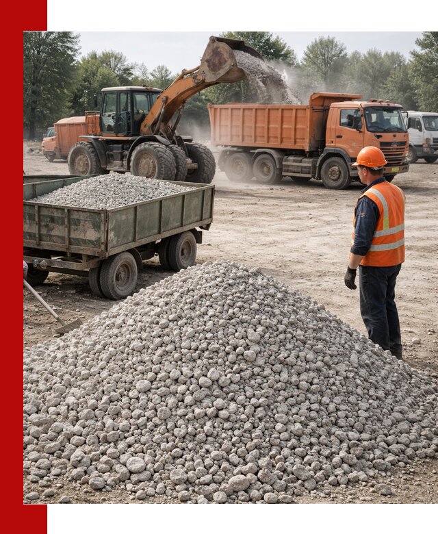 Доставка известнякового щебня фракция 20–40 в Выборге