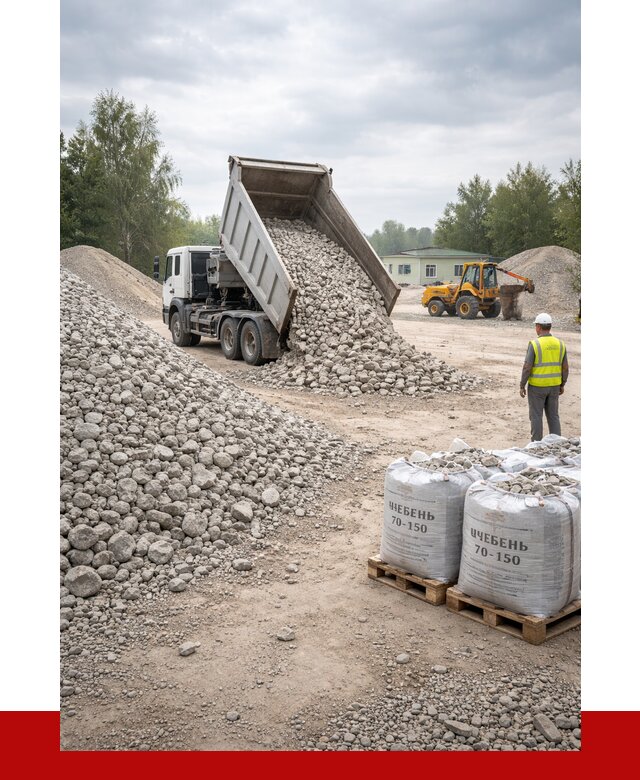 Известняковый щебень фракция 70-150 в Выборге от 1278 р. | ПРОНЕРУДВбр