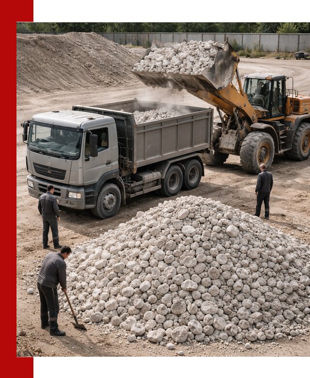 Известняковый щебень фракция 70–150 с доставкой в Выборге