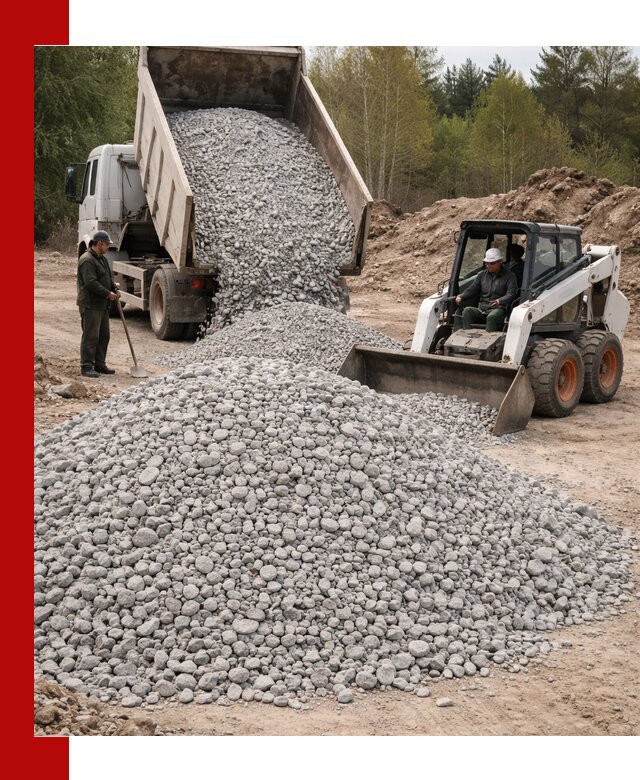 Доставка доломитового щебня в Выборге напрямую от карьера