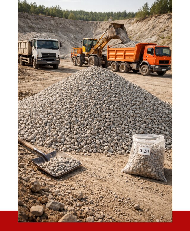 Доломитовый щебень фр. 5-20 в Выборге от 4293 р. | ПРОНЕРУДВбр