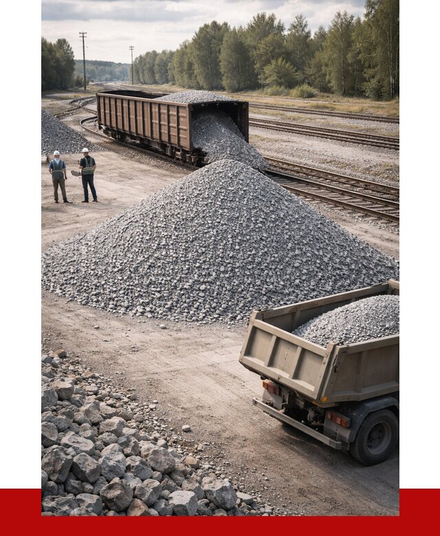 Железнодорожный щебень 20-60 в Выборге от 1738 р. | ПРОНЕРУДВбр