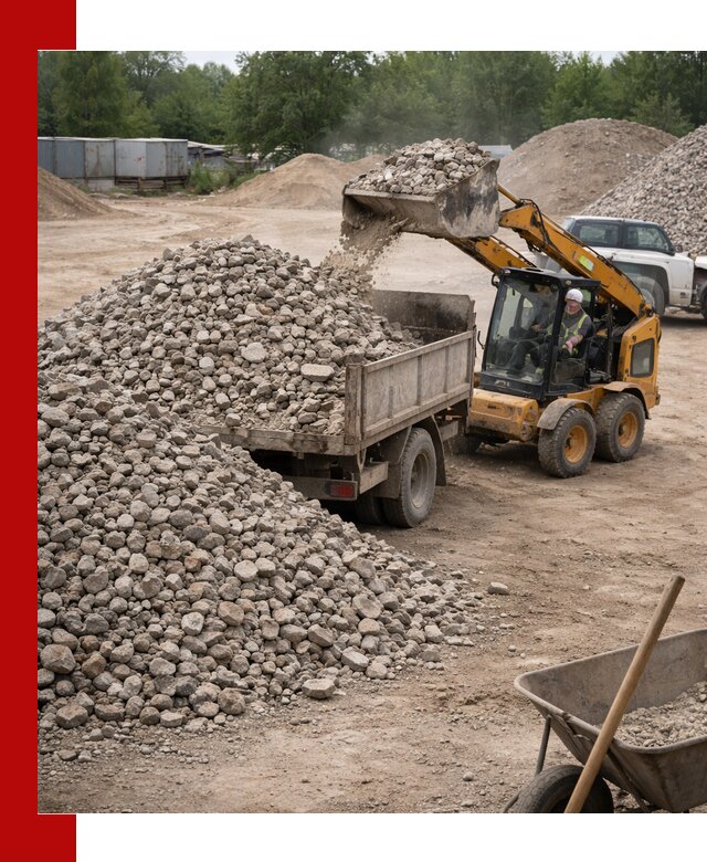 Доставка вторичного щебня в Выборге для строительных работ