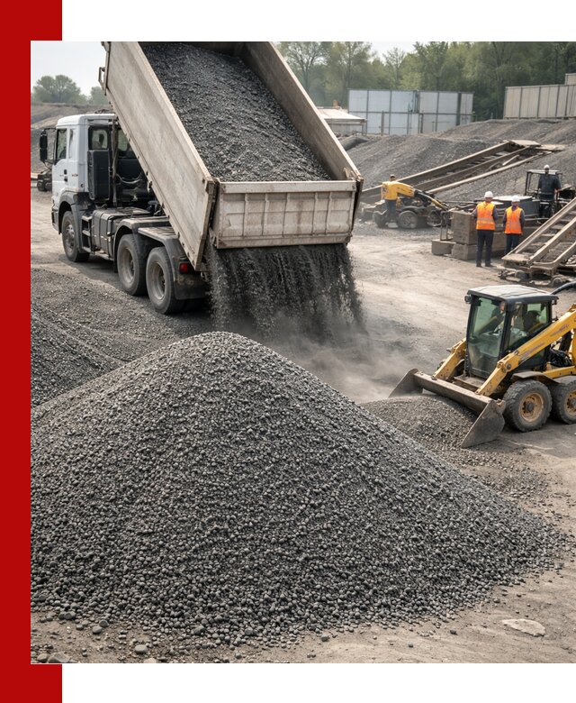 Вторичный щебень фракция 0–5 с доставкой в Выборге