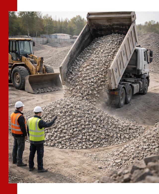 Вторичный щебень фракция 40–70 доставка в Выборге
