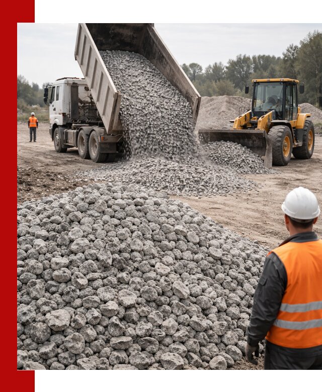 Доставка бетонного щебня фракции 20-40 в Выборге