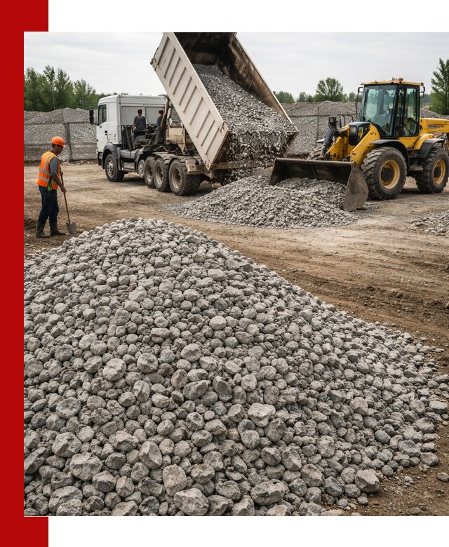 Доставка бетонного щебня фракции 40-70 в Выборге