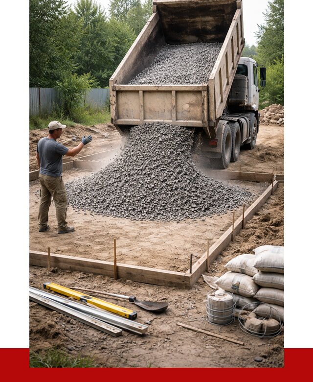 Купить щебень для фундамента в Выборге от 4599 р. | ПРОНЕРУДВбр