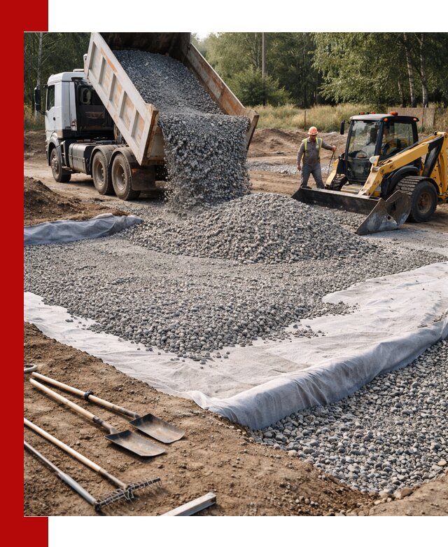 Щебень для фундамента с доставкой в Выборге