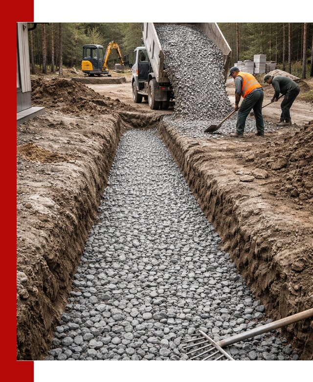 Щебень для дренажа с доставкой в Выборге высокого качества