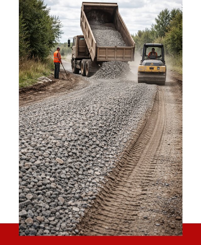 Щебень для отсыпки дороги в Выборге от 2760 р. ПРОНЕРУДВбр