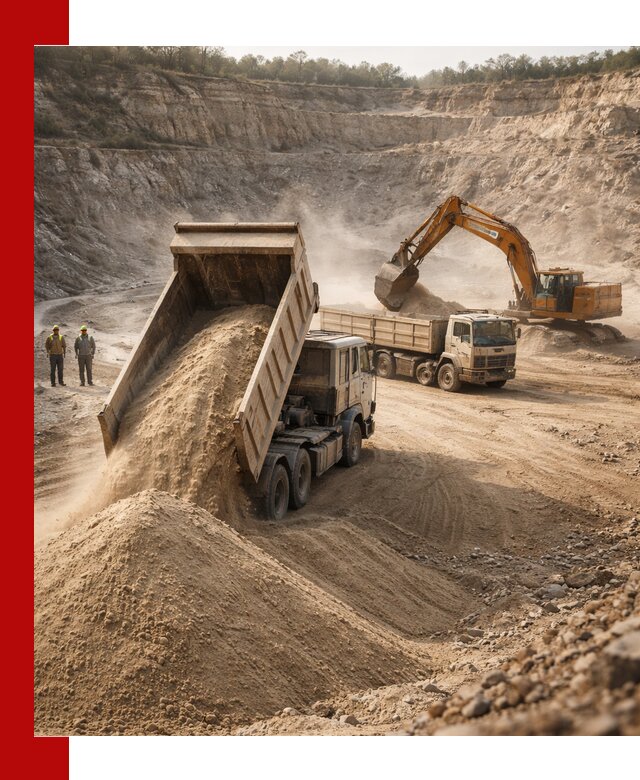 Карьерный песок навалом с доставкой в Выборге