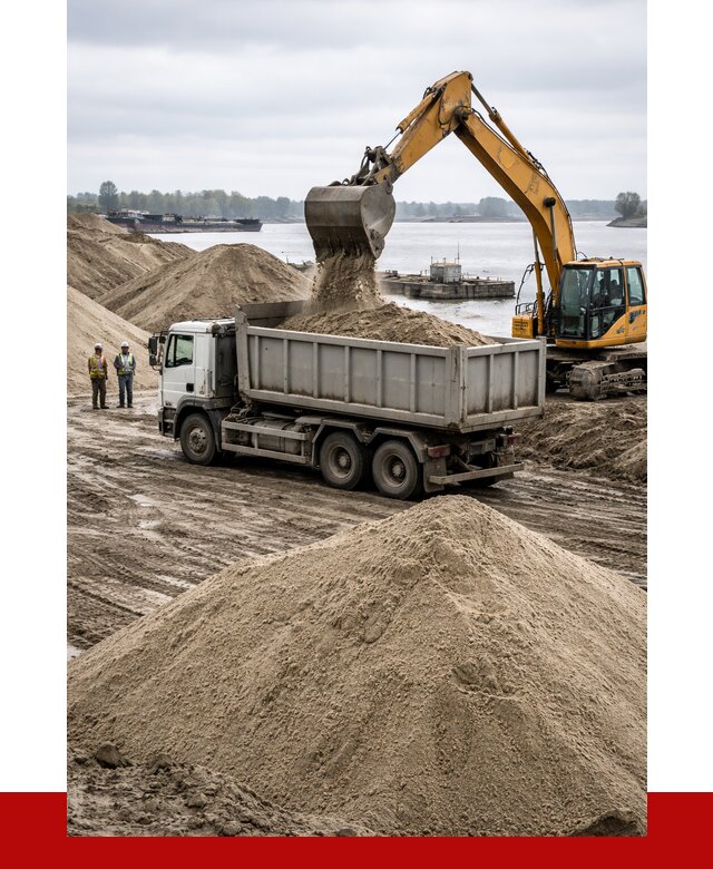 Купить речной песок навалом в Выборге от 1840 р., ПРОНЕРУДВбр