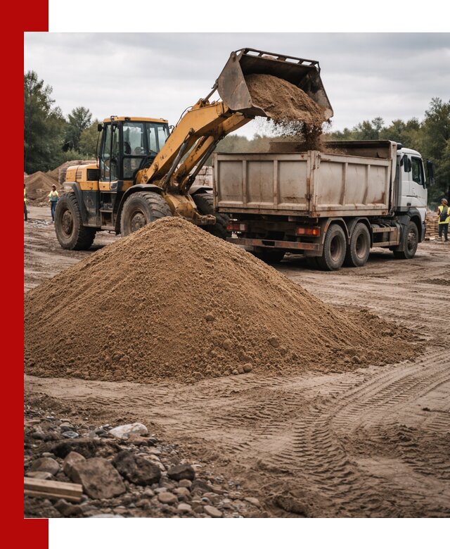 Доставка речного песка навалом в Выборге быстро и выгодно