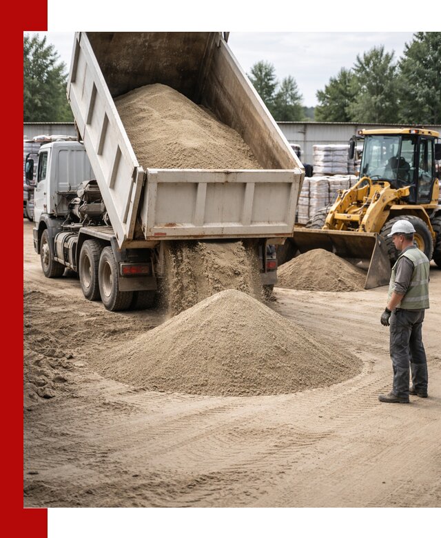 Поставка и доставка песка для бетона в Выборге