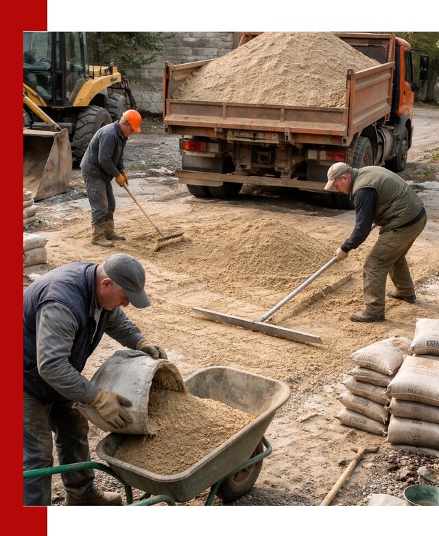 Поставка песка для стяжки в Выборге с быстрой доставкой