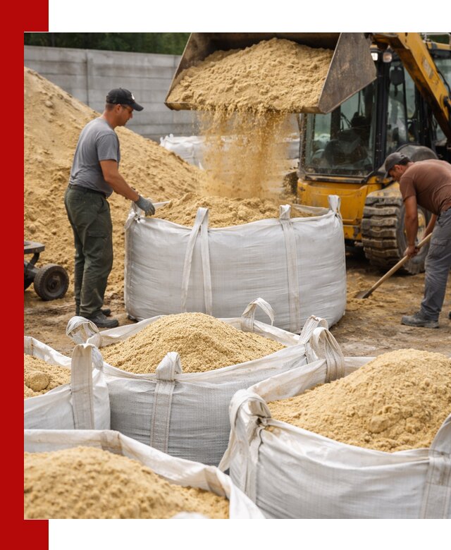 Поставка качественного песка для кладки в Выборге