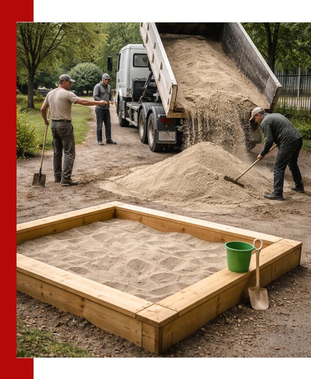 Песок для песочницы с доставкой в Выборге недорого и чистый