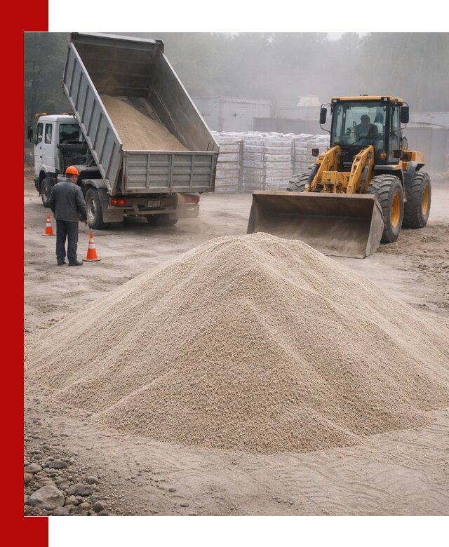 Кварцевый песок фракция 0–8 для стройработ в Выборге