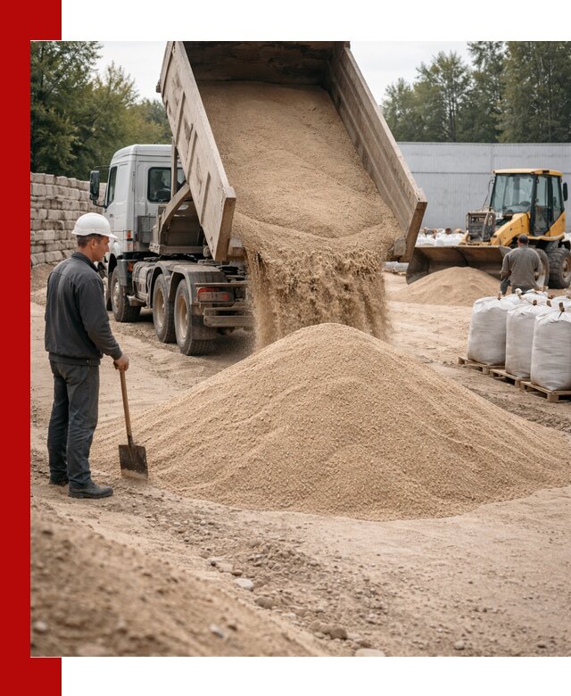 Кварцевый песок фракция 0–3 мм с доставкой в Выборге