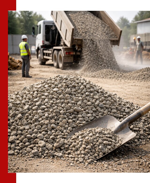 Доставка гравия фракции 20-40 в Выборге с самосвалами