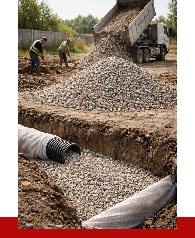 Гравий для дренажа в Выборге от 2249 р., доставка ПРОНЕРУДВбр