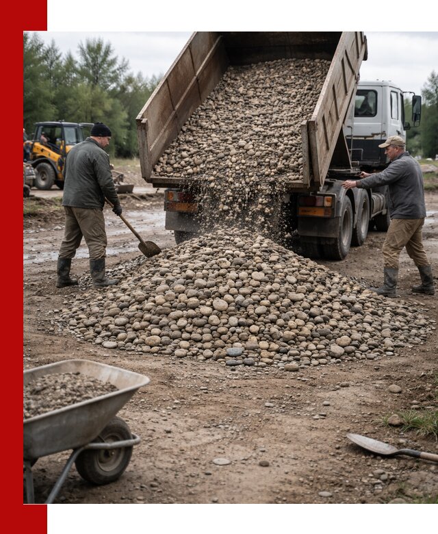Доставка гальки речной оптом и в розницу в Выборге