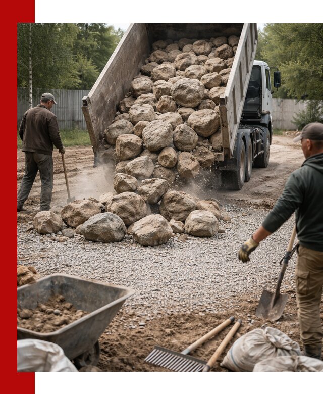 Доставка и укладка булыжника в Выборге