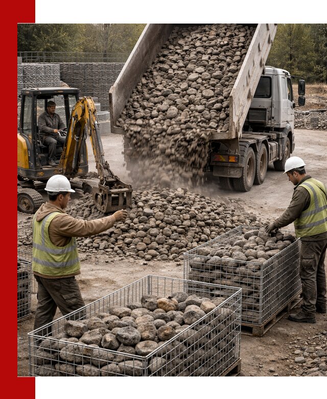 Камень для габионов фракция 100–201 в Выборге