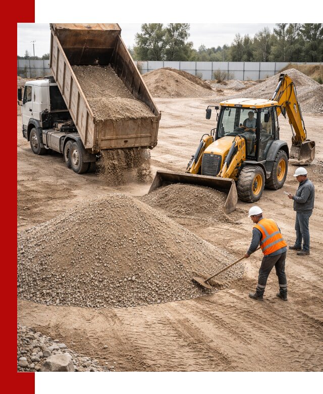 Поставка и доставка ПГС С4 в мешках и самосвалах в Выборге