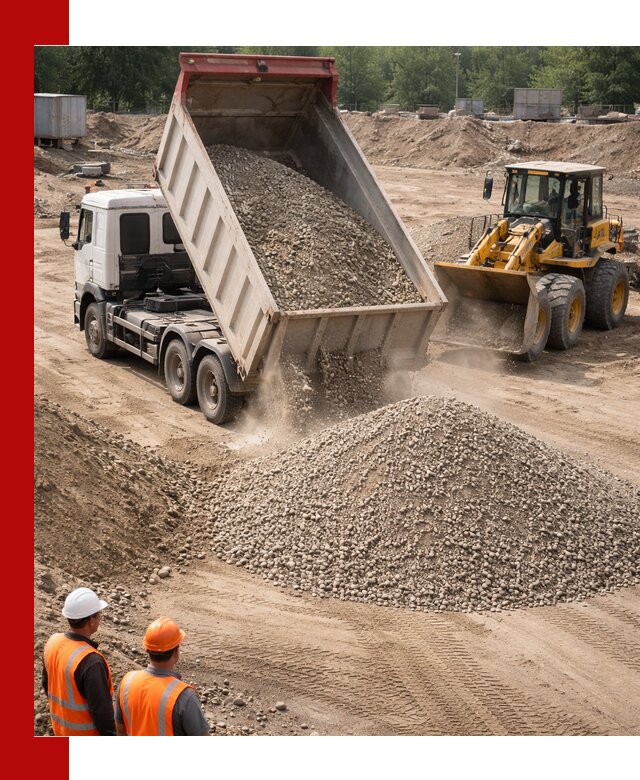 Щебень с песком (ЩГПС С2) с доставкой в Выборге