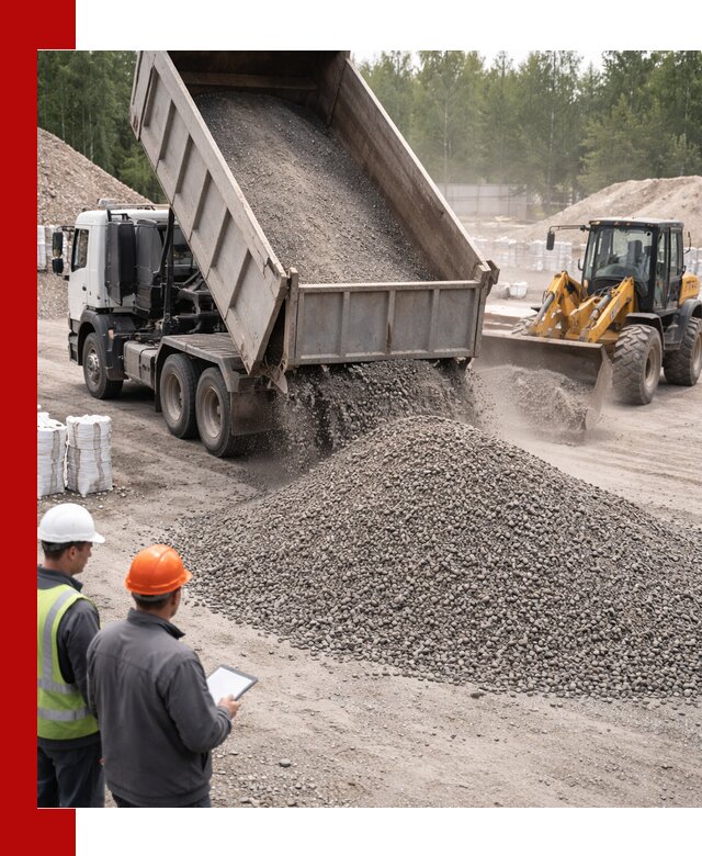 Доставка и продажа гранитного отсева 0-10 в Выборге