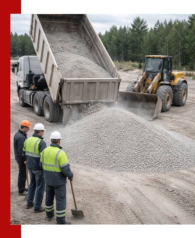 Известняковый отсев 0-5 доставка в Выборге быстро и выгодно