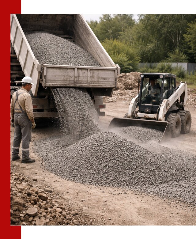 Доставка гравийного отсева 0-5 в Выборге оптом и в розницу