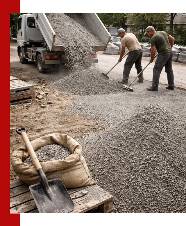 Отсев для тротуарной плитки в Выборге — доставка и укладка