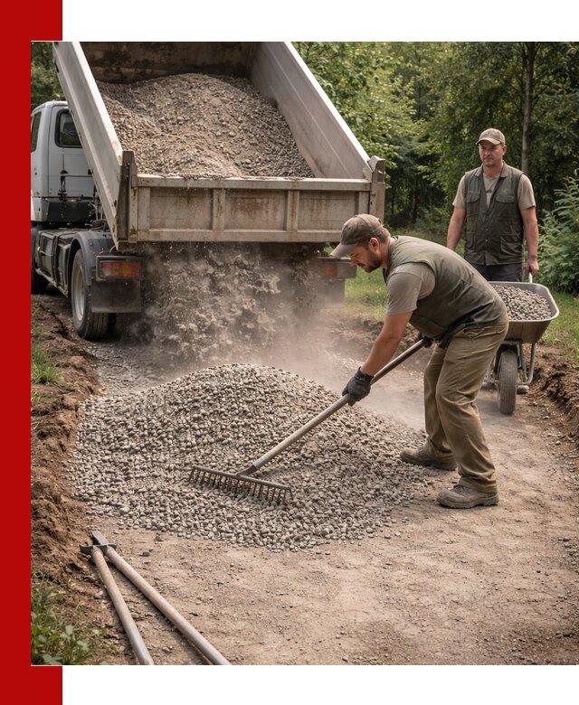 Каменная крошка для дорожек с доставкой в Выборге