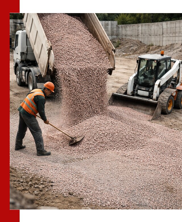 Крошка розовый гранит с доставкой в Выборге от производителя