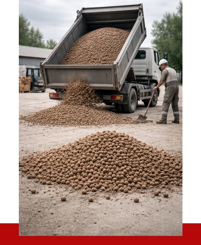 Керамзит с доставкой в Выборге от 4293 р. за м3 | ПРОНЕРУДВбр