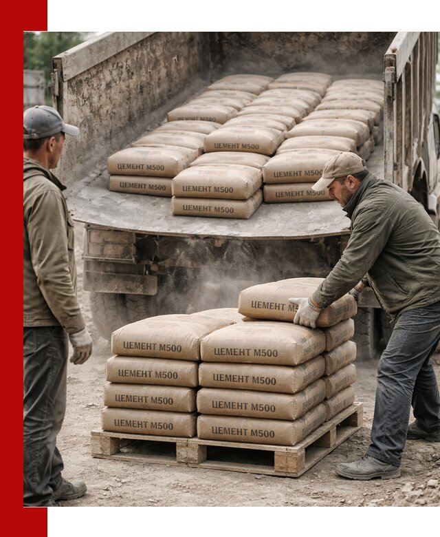 Цемент М500 с доставкой самосвалом в Выборге
