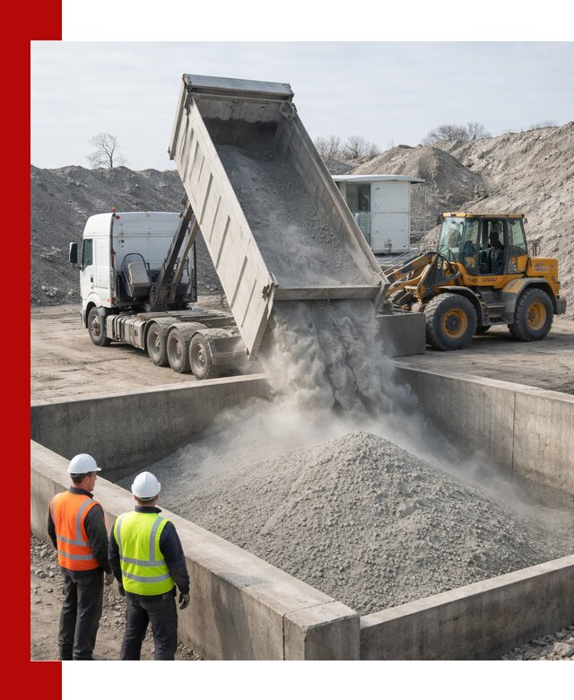 Доставка цемента навалом в Выборге крупными партиями