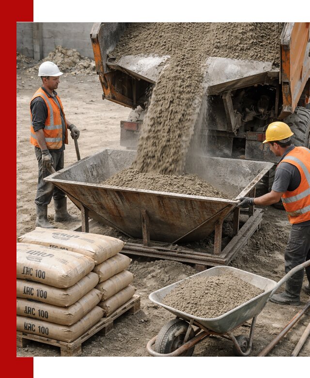 Доставка цементно-песчаной смеси М100 в Выборге