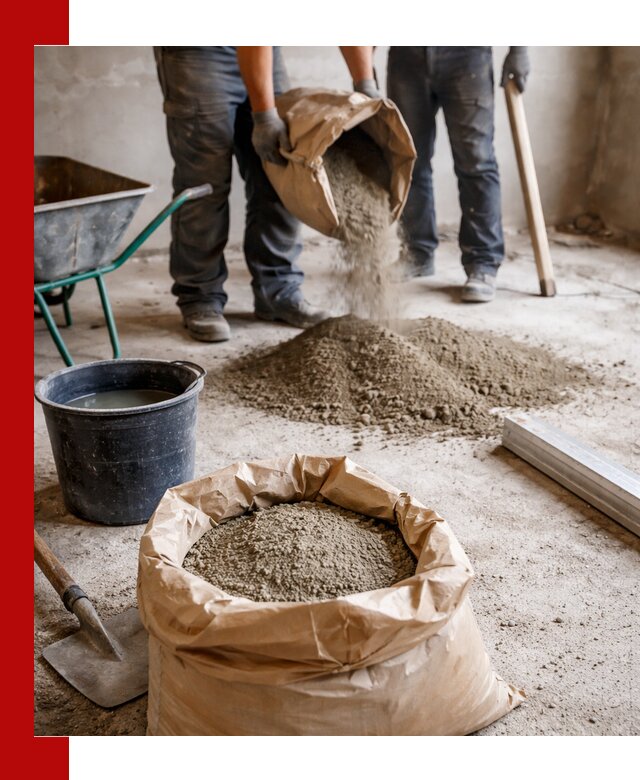 Доставка сухой смеси для стяжки в Выборге