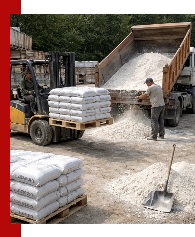 Доставка строительной извести оптом и в розницу в Выборге