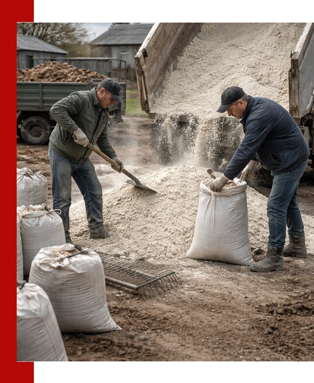 Доставка извести пушонки в Выборге оптом и мелким оптом