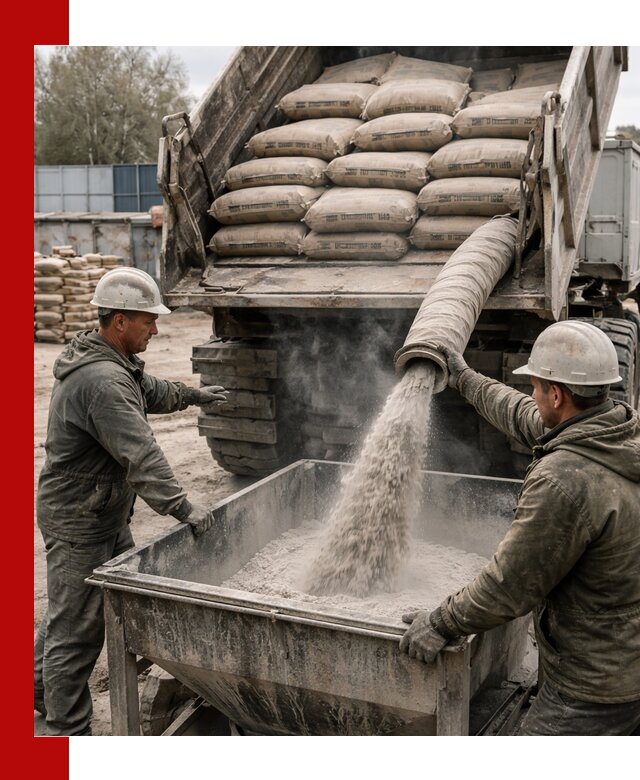 Доставка цемента М400 в Выборге оптом и в розницу